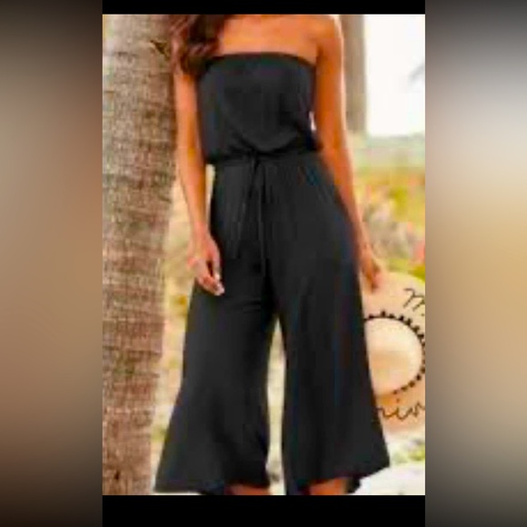 VENUS Pants - Venus Woman’s Size Small Black Beach Jumpsuit